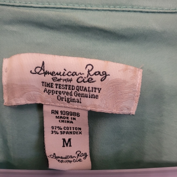 American Rag Sage green jacket with buttons and buckles on the sleeve - Picture 7 of 7